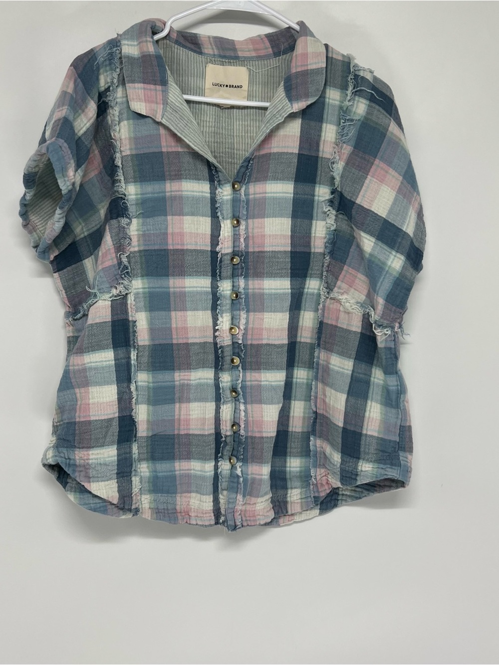 Lucky brand plaid top women’s XL